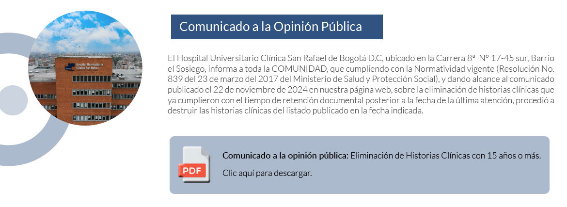 Comunicado a la opinión pública